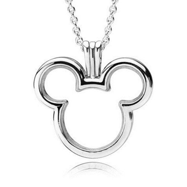 

Новый Модный 100% Настоящее Стерлингового Серебра 925 Micky Плавающей Медальон Шарм Fit Оригинальный Pandora Ожерелье Женщины Изысканные Ювелирные Изделия Партии Подарок