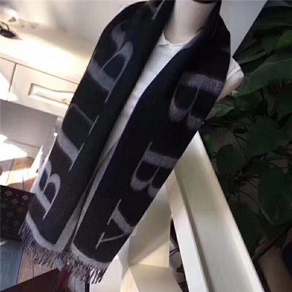 

2019 классический высокое качество марка длинный шарф размер 180x30cm женщины 2019 осень шарф теплая шерсть шарфов письмо платки без коробки, Blue;gray