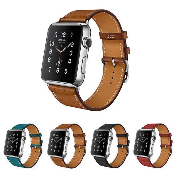 

genuine leather watchband band series 3/2/1 leather 42mm 38mm band, Black;brown