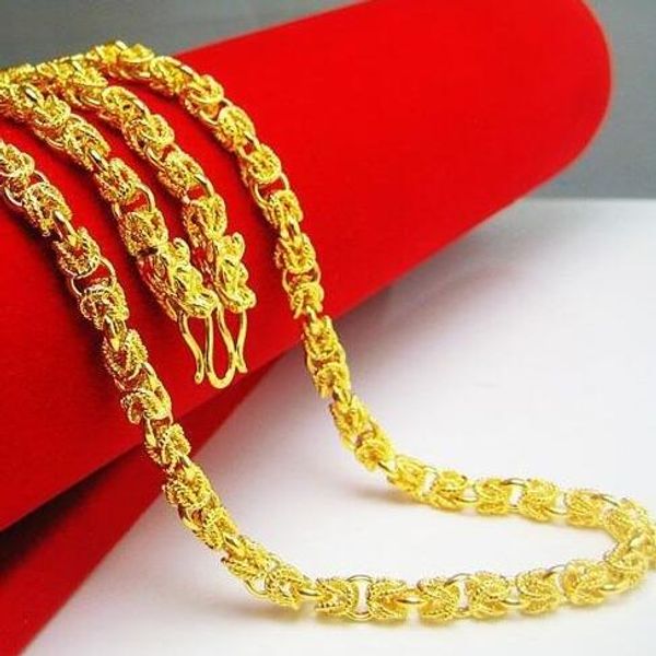 

Ожерелье Двойной Дракон головы унисекс 24K желтое золото заполненные мужчины кост