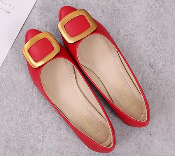 

send 2018 autumn new style flat bottom shallow mouth pointed end fashion women's shoes, Black