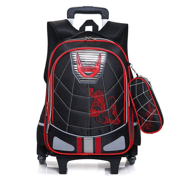 

waterproof wheeles bags school boys 2017 removable trolley backpack school children large capacity bags travel luggage bag