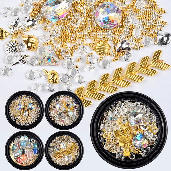 

nail decoration ab rhinestones zipper strip shape gold color and silver color beads nail tips decorations manicure art tool, Silver;gold