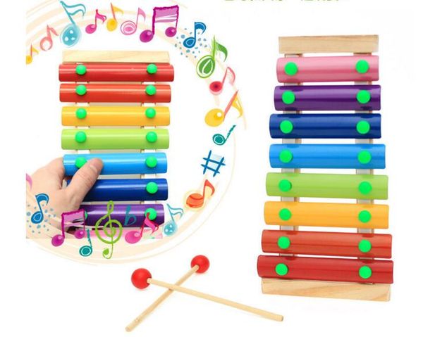 

Детские деревянные музыкальные игрушки Трейлер 8-нотный ксилофон Детский ручной