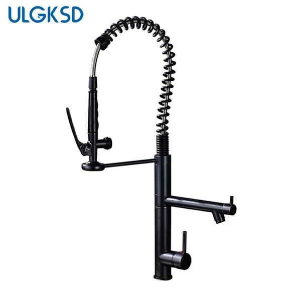 

kitchen faucet black brass sink faucets bathroom spring deck mount mixing valve mixer taps and cold pipes faucet