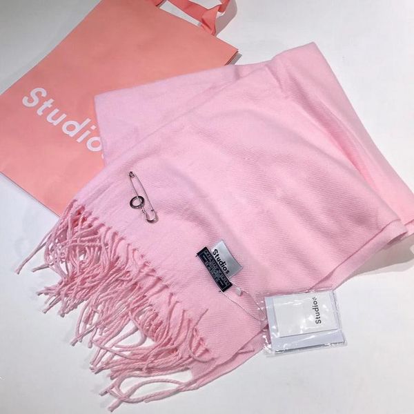

acne echarpe brand scarf 2017 female male canada wool cashmere scarf pashmina tassels women men wrap warm, Silver