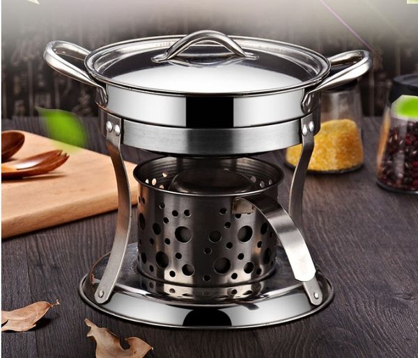 

portable outdoor mini stainless steel pot cooking pot for l home picnic 053
