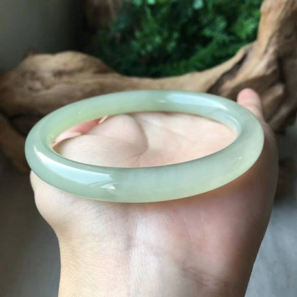 

j81#hetian jade bracelet jade warm and delicate structure compact, Golden;silver