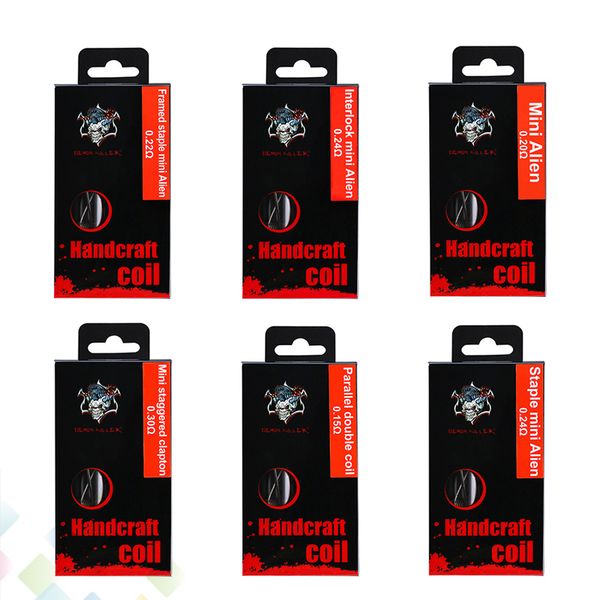 

Demon killer Handcraft Coil Handmade heating wire Prebuilt coils Staple mini Alien Mini staggered clapton Parallel double coil 6 types Ecig