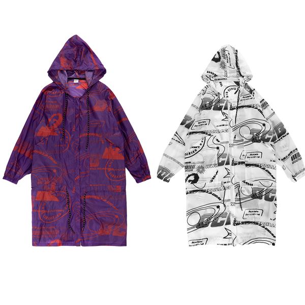 

fashion trendy raincoat 2018 autumn men classic cardigan windbreaker hooded outerwear long streetwear thin jackets & coats, Black;brown