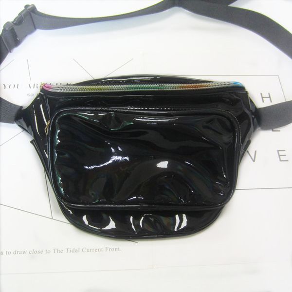 

2017 waist bag women pouch bags for men laser hologram pu leather fanny pack pouch belt bag money belts travel bolso cinturon