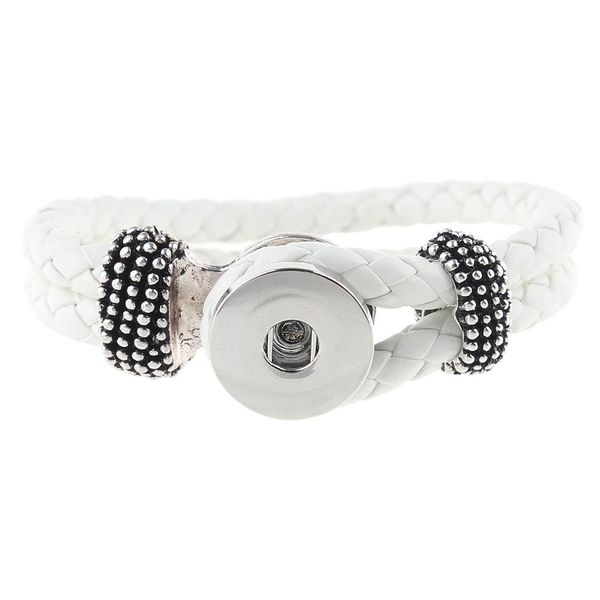 

jayna lee snaps buttons pops leather bracelet jewelry fit 18mm 20mm ginger snaps for women men gifts gjb8532, Black