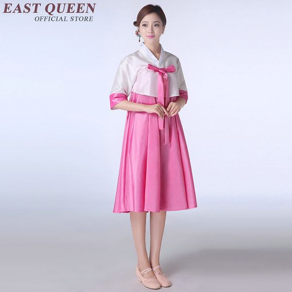 

ethnic clothing korean hanbok design dress summer style short dresses traditional aa471, Red