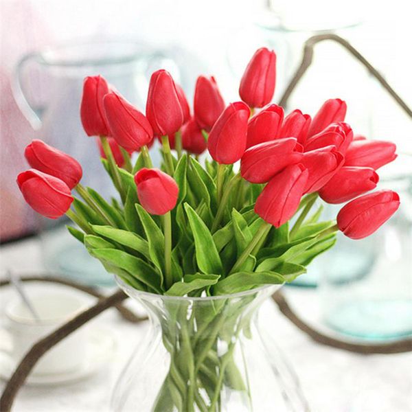 Neue Tulpe künstliche Blume Hochzeit dekorative Blumen Seide künstlicher Blumenstrauß Real Touch Blumen zu Hause dekorative Blumen Kränze