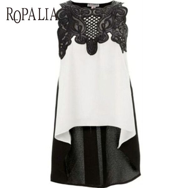 

women's blouse casual sleeveless chiffon blouse shirt summer hot, White