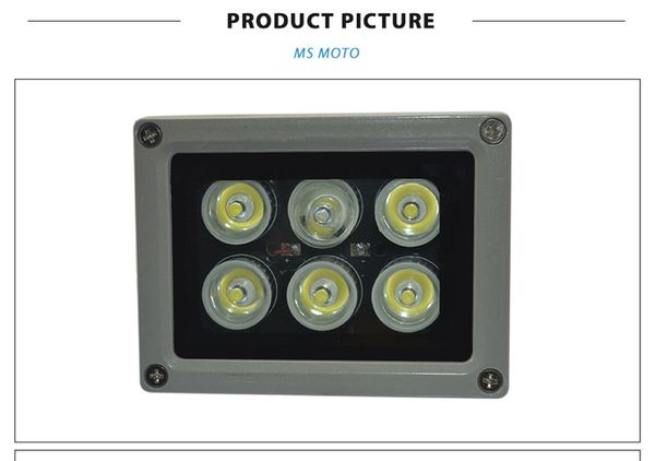 Array IR-Illuminator-Infrarotlampe, 6 Stück, Array-LED-IR-Licht, 10–30 m, wasserdicht für den Außenbereich, für CCTV-Kamera, Fabrikverkauf