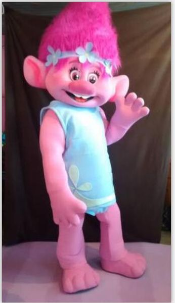 New Trolls Princess Poppy Branch Mascot Costume Birthday Costume Parade Cosplay