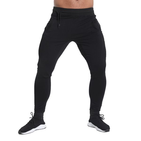

2018 men's jogger brand casual pants fitness men's trousers muscle brothers exercise pants fitness trousers, Black