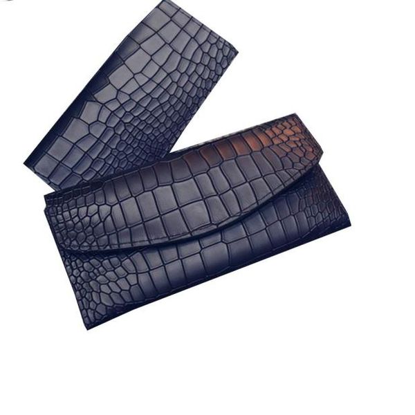 

ocardian wallet female long wallet carteira crocodile pattern leather clutch long card drop shipping a1002#25, Red;black