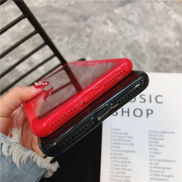 

2018 prevalent for iphone cases tpu + acrylic phone case clear soft edge clear back cover for iphone 8 plus case