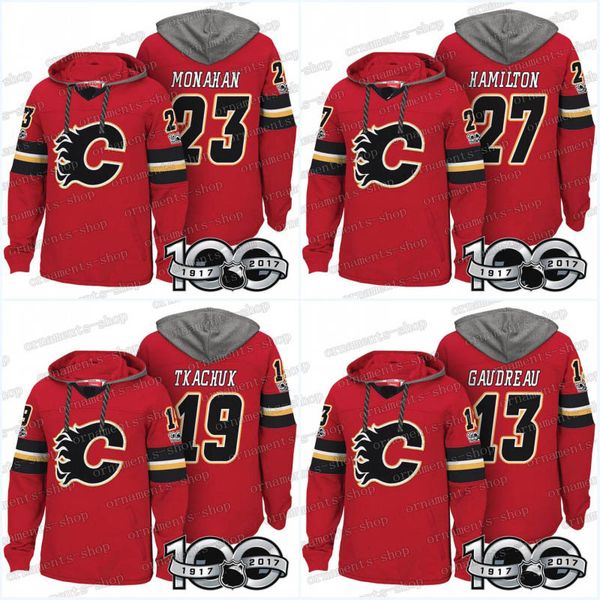 

Men 100th Calgary Flames Jerseys 18 James Neal 27 Dougie Hamilton 8 Chris Stewart 26 Michael Stone Hoodies Jerseys Sweatshirts