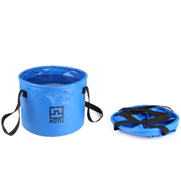 

aotu collapsible bucket multifunctional folding bucket for camping hiking live fishing water storage pesca tools