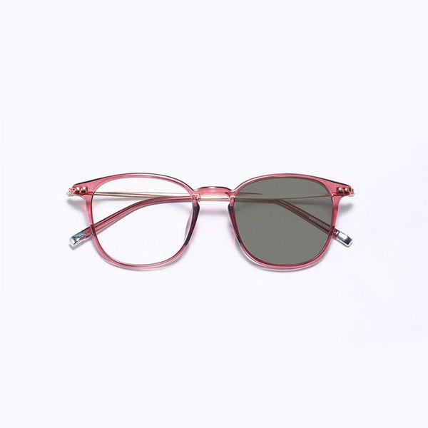 

men and women round large frame tr90 light-induced gray lens goggles jw, Silver