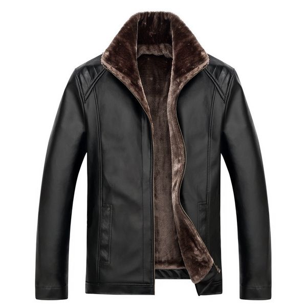 

men's fur & faux leather man skin middle-aged, Black