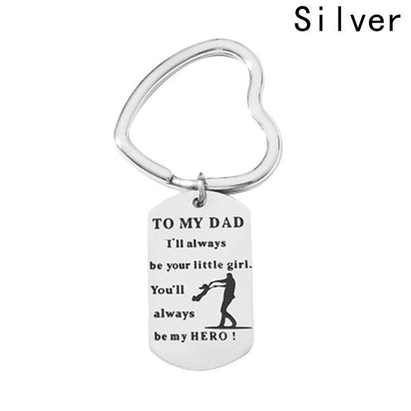 

jewelry to my dad my hero stainless steel women keychain keyring silver key chain bag accessories