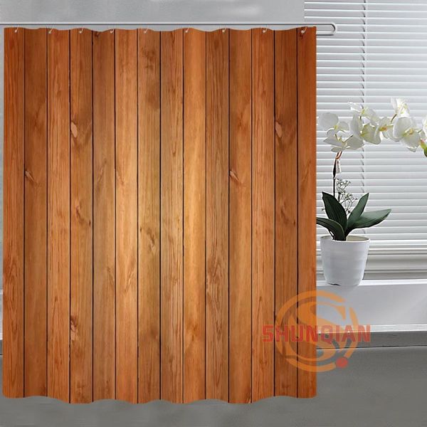 

new fashion wood custom shower curtain fabric polyester bathroom curtain acceptable custom for bath room