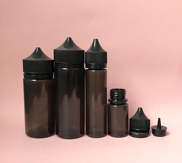 

chubby gorilla black bottle pen pet unicorn 15ml 30ml 60ml 100ml 120ml with tamper evident caps for e liquid vape juice plastic bottles