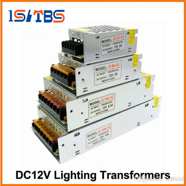 Trasformatori di illuminazione DC12V Driver per luci a LED di alta qualità per alimentazione a strisce LED 60W 100W 200W 300W.