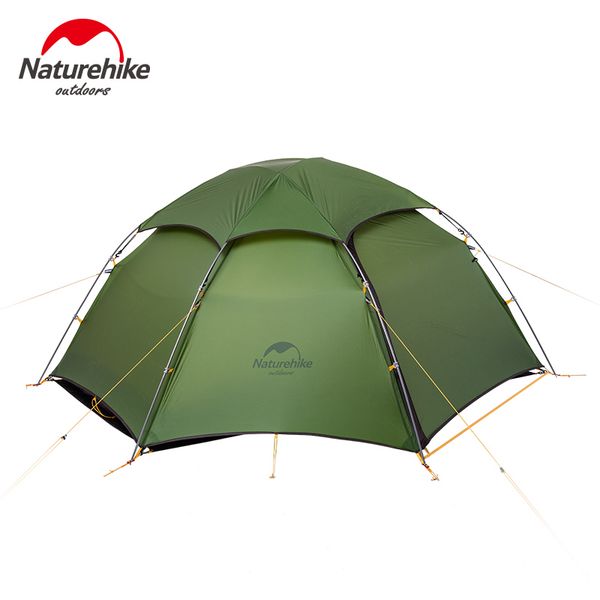 

naturehike tent 2 person 20d silicone fabric double layers with waterproof tent roof rainproof camping hexagonal ultralight