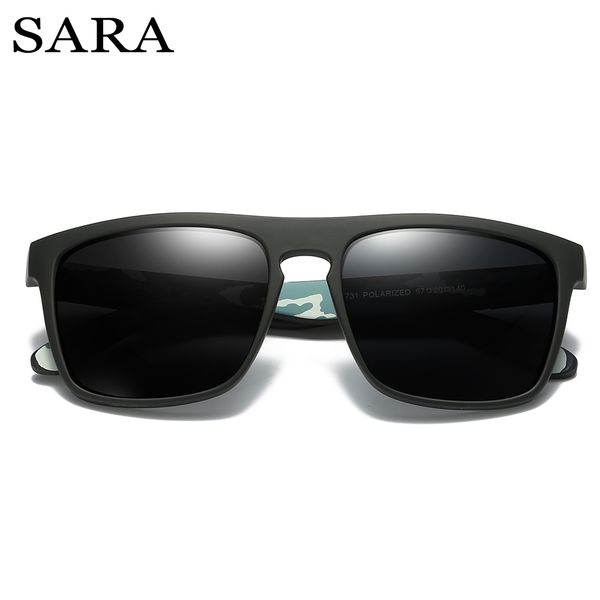 

sara brand fashion male sun glasses sports style polarized sunglasses for men classic design mirrored uv400 square eyewear, White;black
