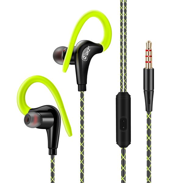 

new sports moving coil earphone hifi mega bass with microphone headphonein-ear and ear-hook type