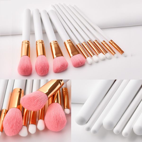 

makeup brushes set pro 10pcs powder foundation eyeshadow blush concealer lip nose make up brush for beauty cosmetics maquiagem