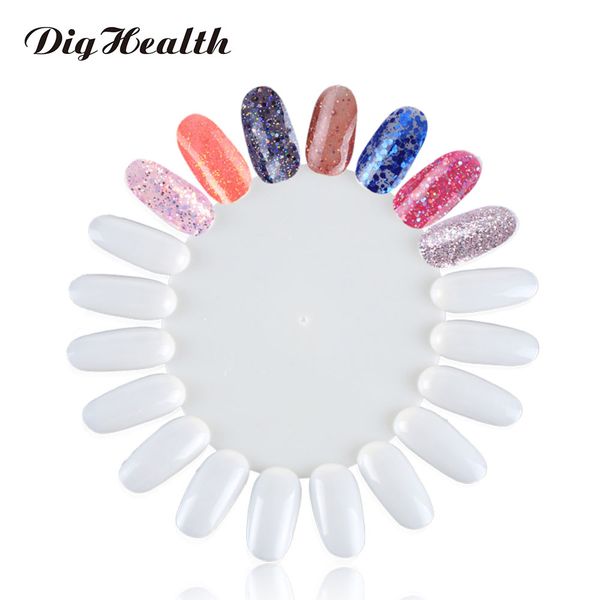 

dighealth 10pcs/set fake nail art tips display disk designs transparent white color card training palette nails tools manicure, Red;gold