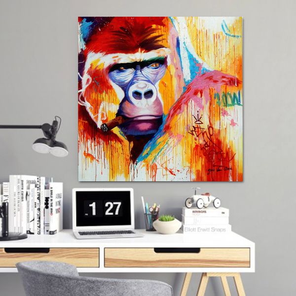 

selflessly modern animal painting colorful gorilla wall pictures for living room art canvas prints and posters unframed