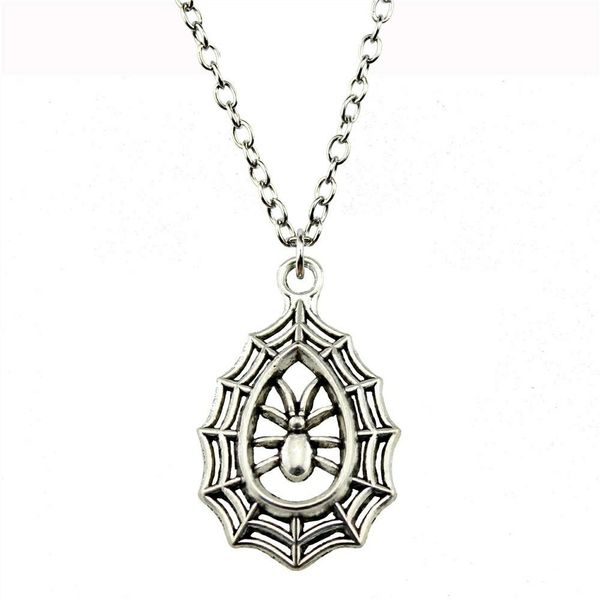 

wysiwyg 5 pieces metal chain necklaces pendants male necklace fashion spider 35x20mm n2-b10027, Silver