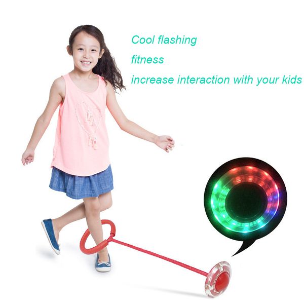 

flashing jumping ball outdoor bouncing fun fitness balls for kids sport ankle skip color rotating ball permanent luminous