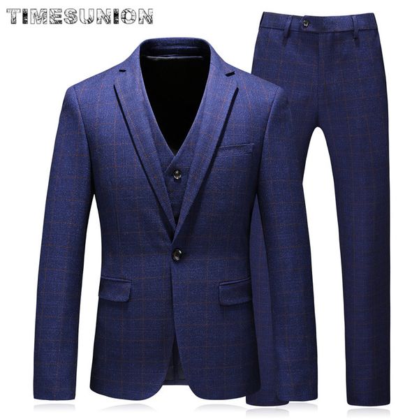 

luxury brands men clothes 2018 blue wedding suits for men 3-piece set fashion brooch detachable mens suits with pants, White;black