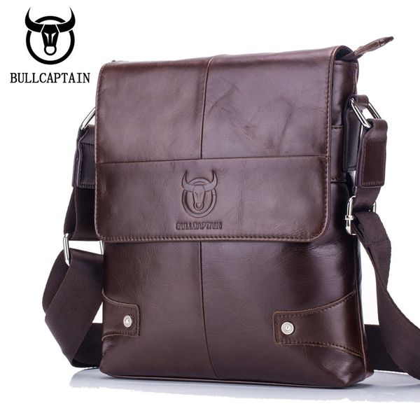 

bullcaptain 2018 new men messenger bags cowhide briefcase crossbody shoulder bag for men small business genuine leather bags