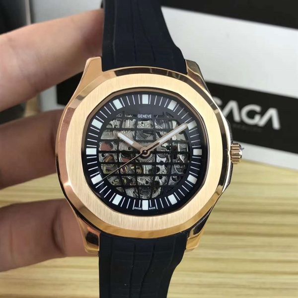

2018 ceramic beze men's mechanical watch 316 find steel 41mm rubber strap automatic movement watches, Slivery;brown