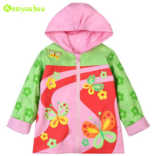 

keaiyouhou 2018 spring girls jackets for girls trench coat girl windbreaker jacket kids graffiti outerwear coat children clothes, Camo