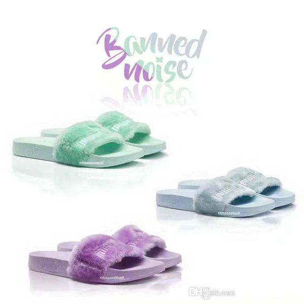 

Новый Leadcat Fenty Rihanna Обувь Женщины Тапочки Крытый Сандалии Девушки Мода Потертости