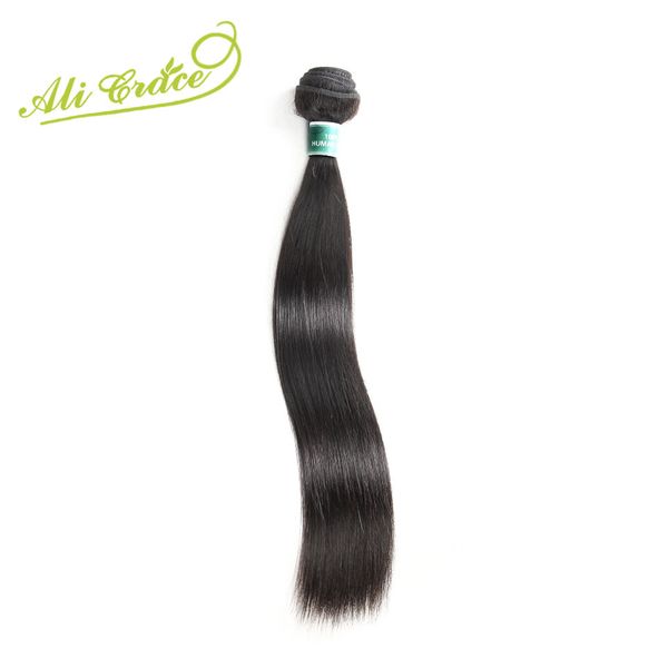 

ali grace hair malaysian straight hair weave 1 bundle only natural color 100% remy human extension 10-28 inch ing, Black;brown