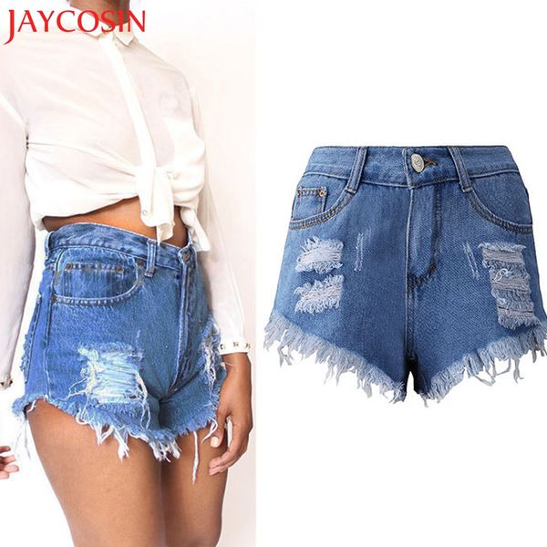 

2017 new women tassel hole shorts jeans denim short pants dropshipping l605, White;black