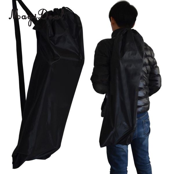 

magideal waterproof skateboard bag carry storage shoulder bag backpack handbag for skateboard longboard, Black;gray