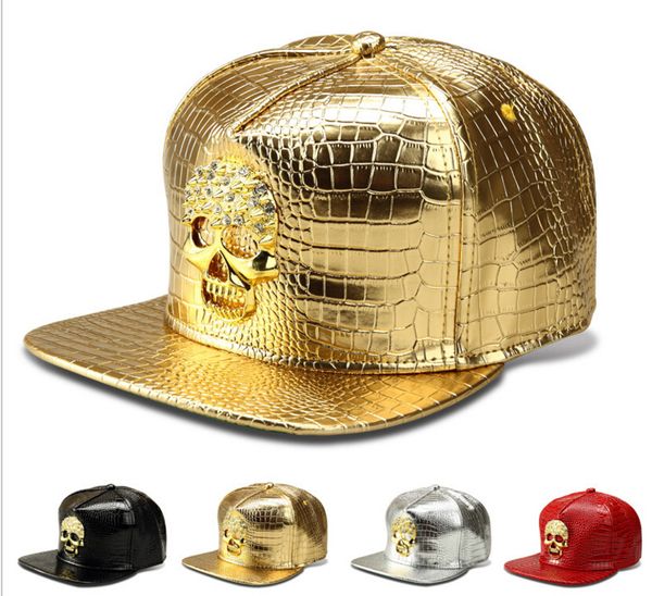 

Высокое качество 2018 Звезда PU шляпы череп Snapback Золотой мяч шапки хип-хоп бейсболки