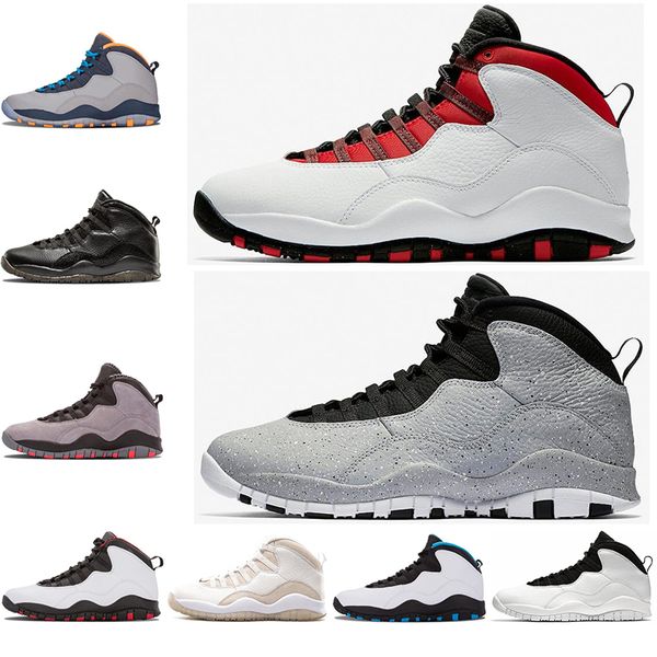 

mens 10 cement bobcats grey red chicage cool grey iam back powder blue basketball shoes classic 10s athletic sport sneakers size 7-13